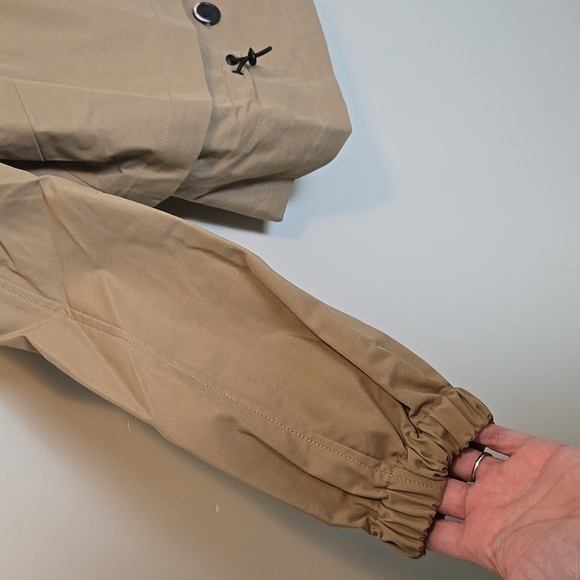 NWT Universal Standard Tan/Khaki Cropped Trench Coat Size 14-16 - Picture 4 of 13